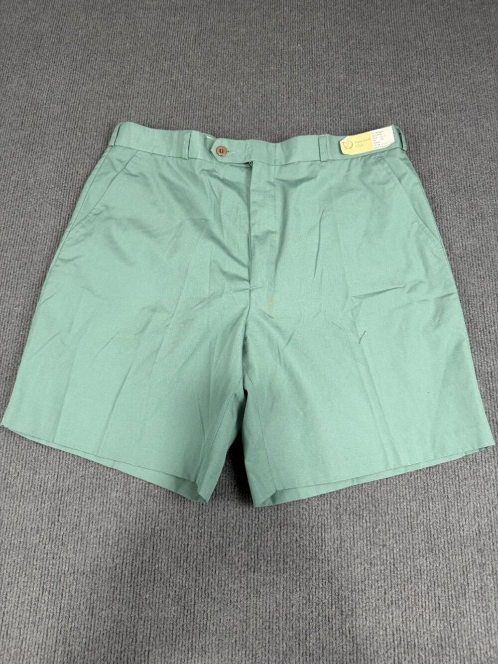 Palmland Club Mens Sage Green Casual Shorts Size 38 Flat Front